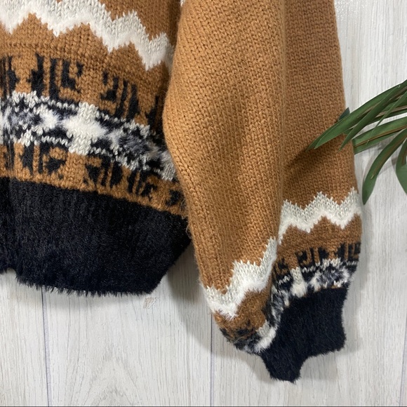 Ann Taylor Cropped Fair Isle Cardigan size XL - Picture 9 of 11